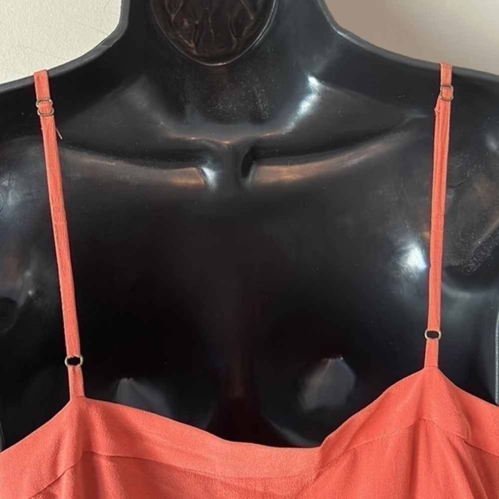 Madewell Camisole Overlay orange Silk Slipdress size 2 - Picture 6 of 16